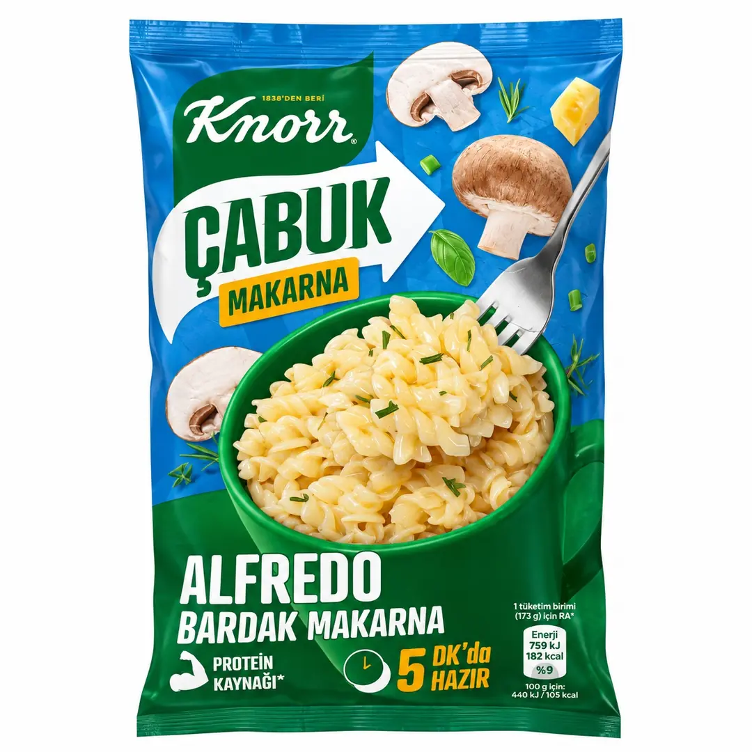 Knorr Alfredo Bardak Makarna 173g – Alfredo Cup Pasta