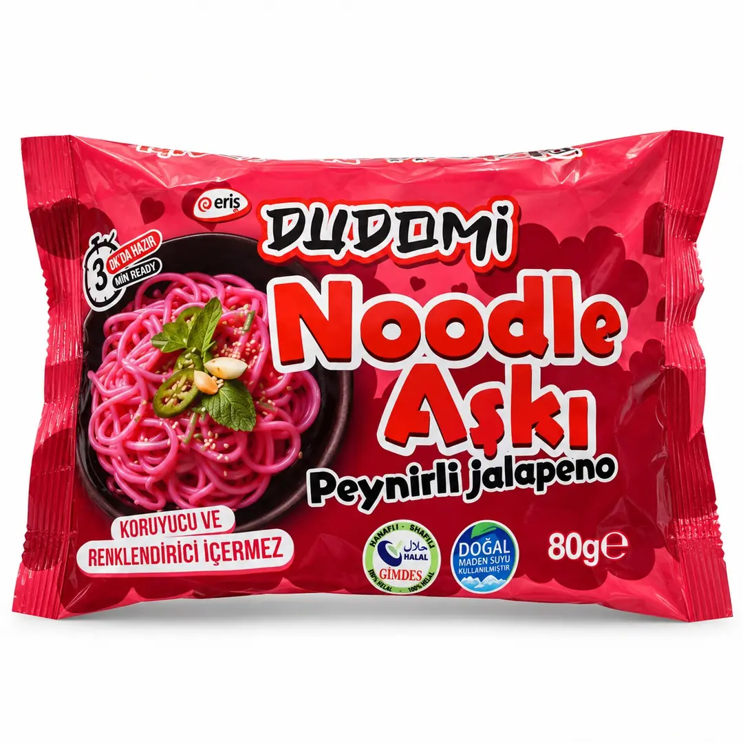 Dudomi Peynirli Jalapeno Noodle 80g – Cheese Jalapeño Instant Noodle