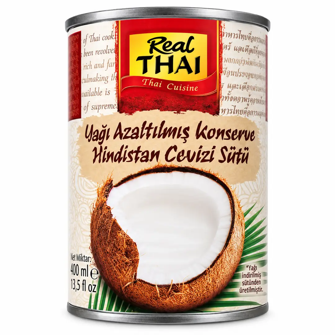 Real Thai Yağı Azaltılmış Hindistan Cevizi Sütü 400ml – Reduced-Fat Coconut Milk