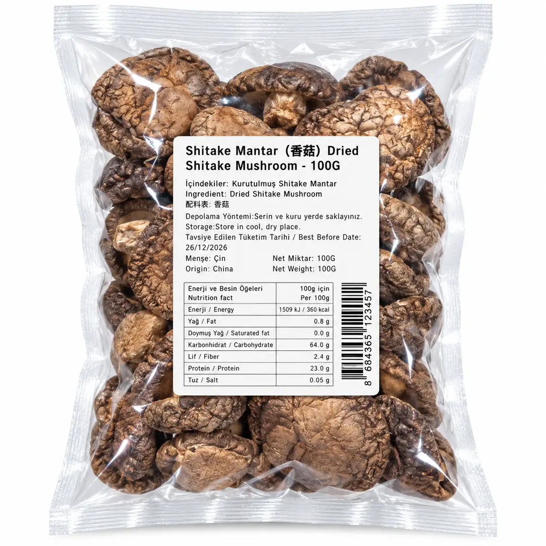 Kurutulmuş Shiitake Mantarı 100g – Dried Shiitake Mushroom