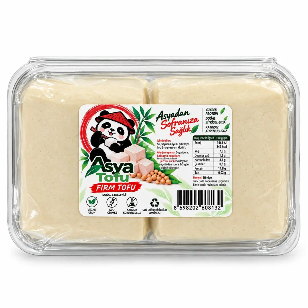 TOFU 1000 GR Sert Tofu (FIRM TOFU) - 2 Adet 500 GR