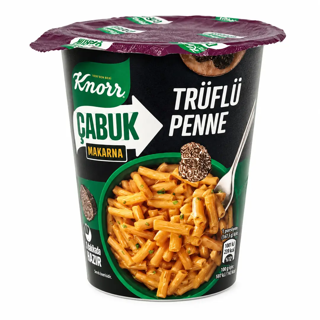 Knorr Çabuk Makarna Trüflü Penne 65g – Truffle Penne Instant Pasta