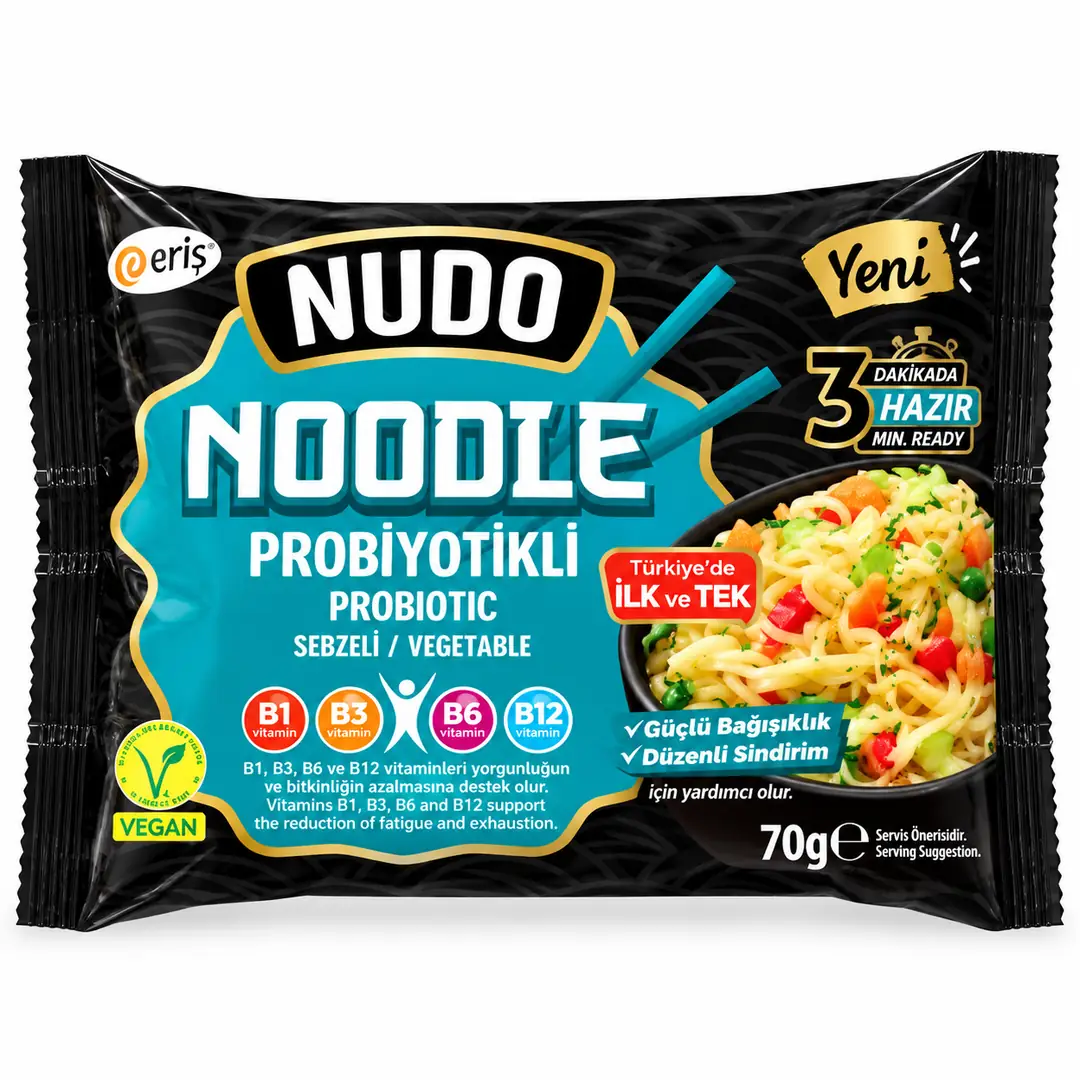Nudo Probiyotikli Sebzeli Noodle 70g – Probiotic Vegetable Noodle
