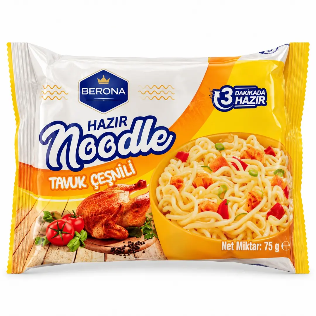 Berona Hazır Noodle Tavuk Çeşnili 75g