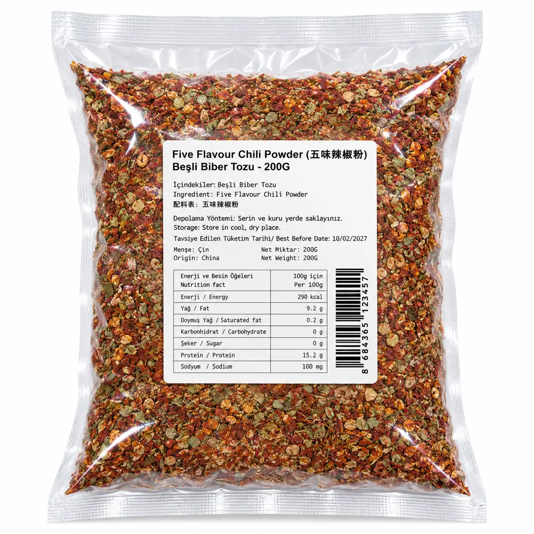 Çin Beşli Biber Tozu 200g – Five Flavour Chili Powder