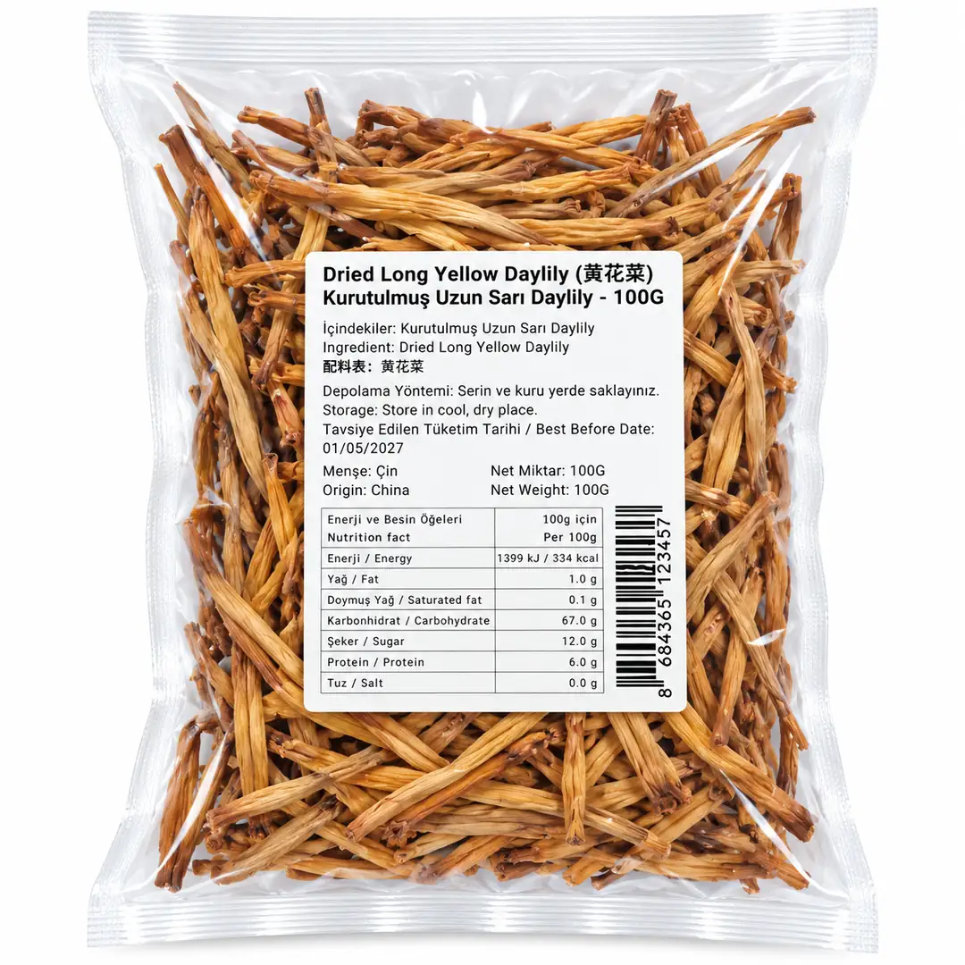Kurutulmuş Sarı Gündüz Zambağı 100g – Dried Daylily
