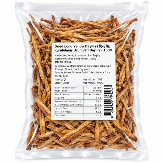 Kurutulmuş Sarı Gündüz Zambağı 100g – Dried Daylily