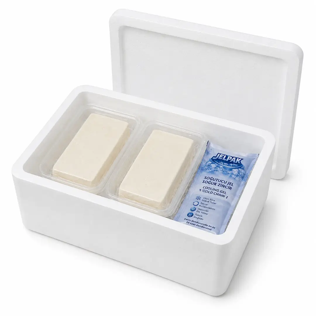 TOFU 1 KG Sert Tofu (FIRM TOFU) – 2 Adet 500 GR | Strafor Kutu + Soğutucu Jel ile Soğuk Zincir Gönderim