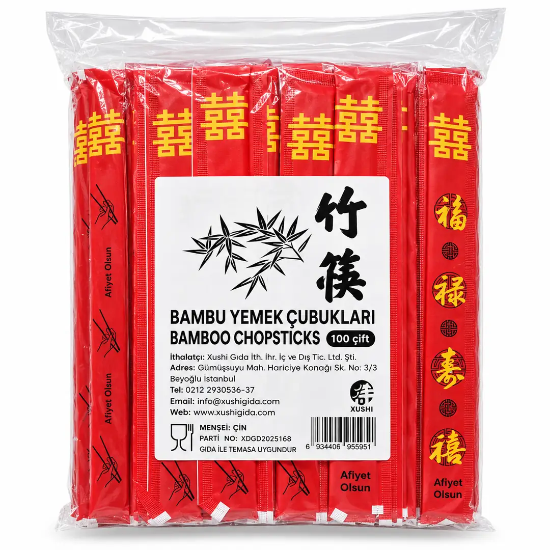 Bambu Yemek Çubukları 100 Çift – Bamboo Chopsticks (100 pairs)