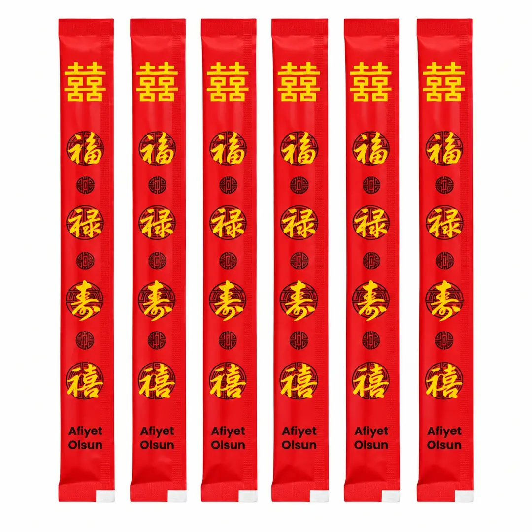 Bambu Yemek Çubukları 5 Adet Tek Kullanımlık – Disposable Bamboo Chopsticks (5 pcs)