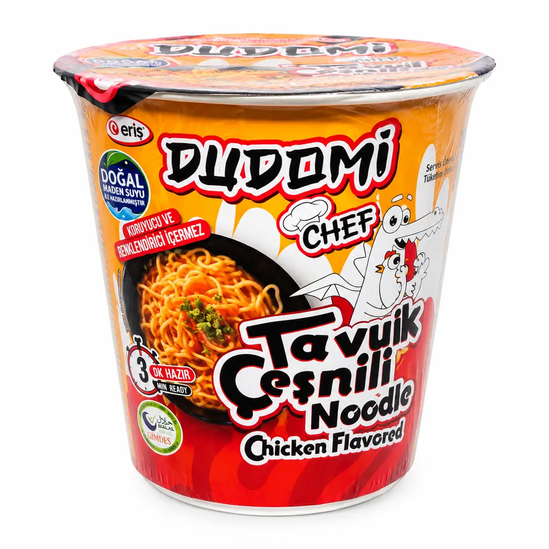 Dudomi Chef Tavuk Çeşnili Cup Noodle – Chicken Flavor Cup Noodle