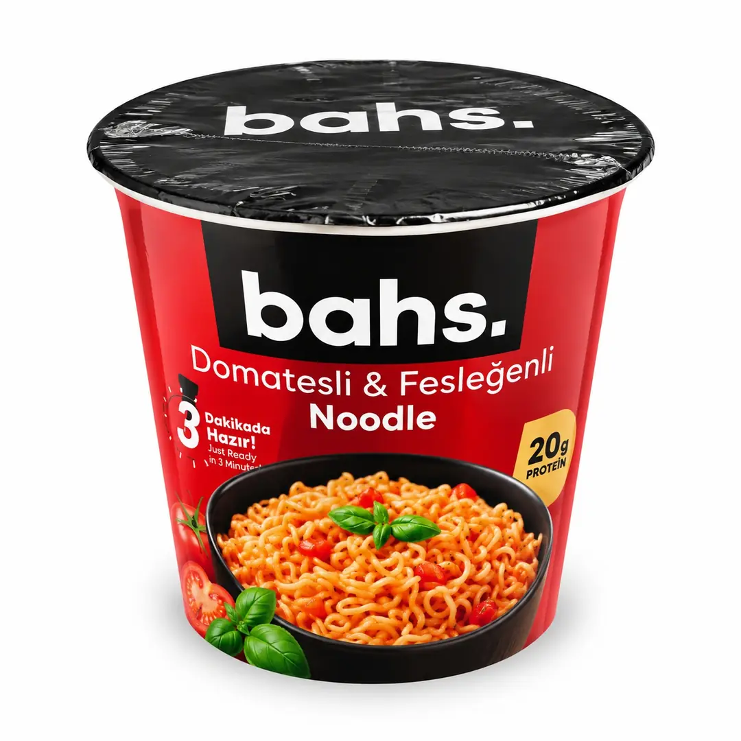 bahs. Domatesli & Fesleğenli Noodle (Cup) 20g Protein