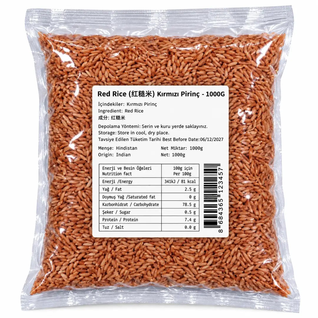 Kırmızı Pirinç 1000g – Red Rice