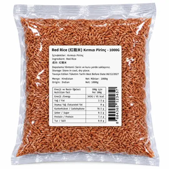 Kırmızı Pirinç 1000g – Red Rice