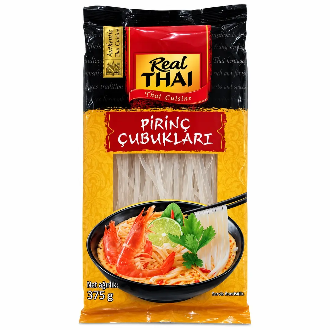 Real Thai Pirinç Çubukları 375g – Rice Sticks (Pad Thai Noodle)